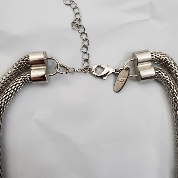 Women's New York & Company Silver 3 Ring Statement Necklace - Picture 9 of 12